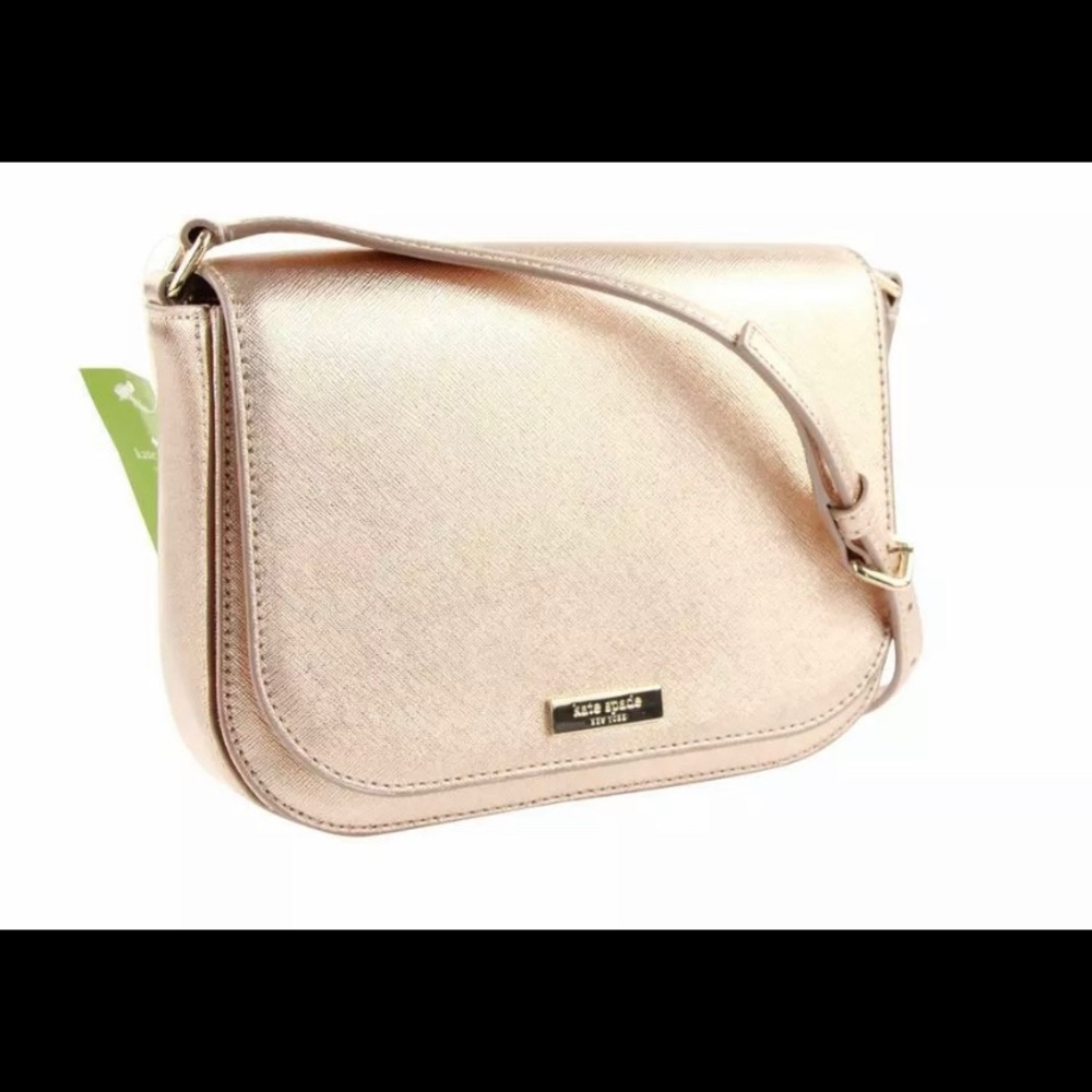 Kate Spade Large Carsen Rose Gold Handbag New
